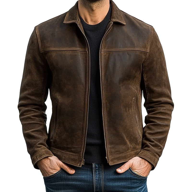 Atlas™ Men’s Zipper Leather Jacket