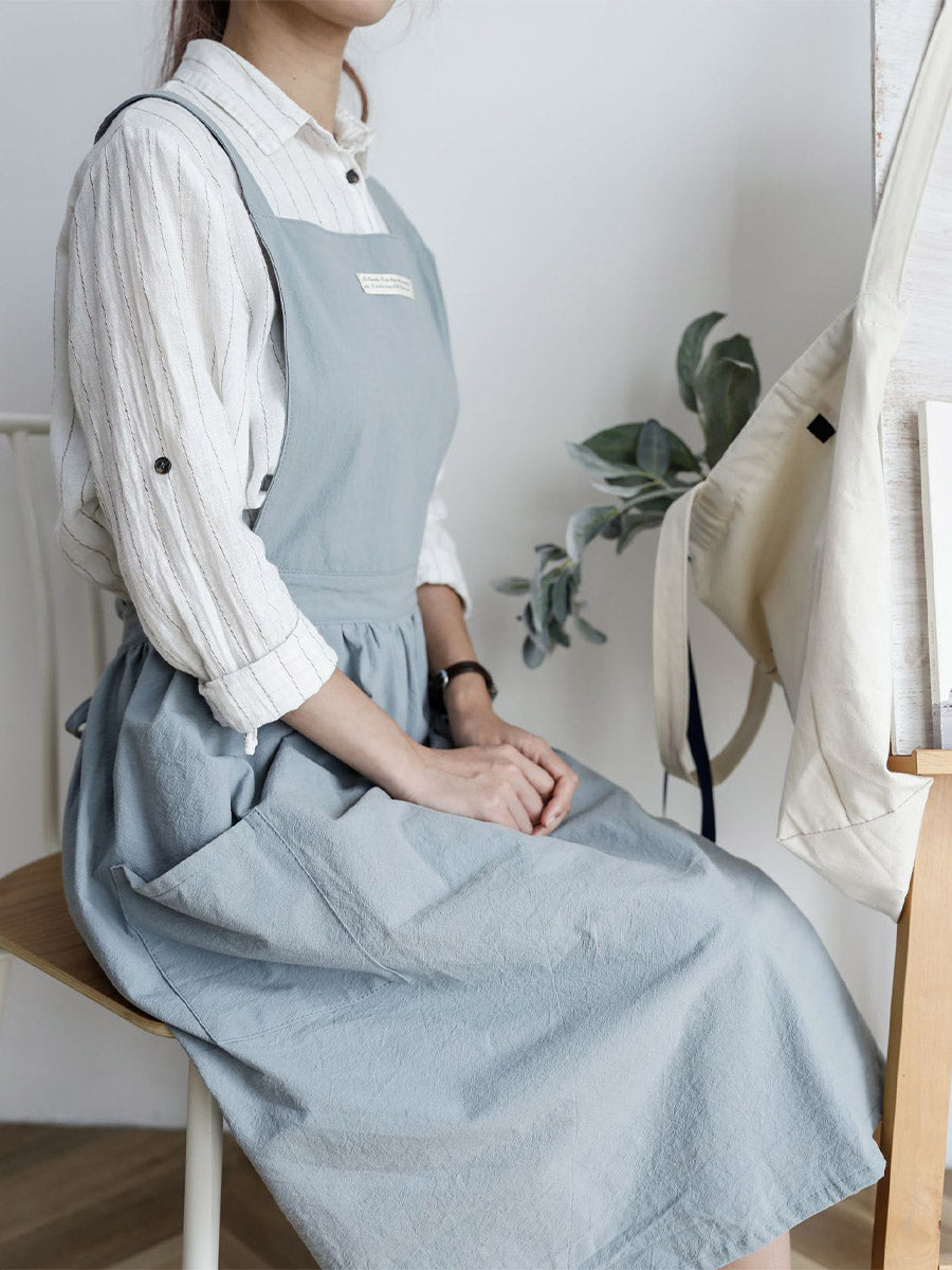 Women's Pleated Casual Cotton Apron