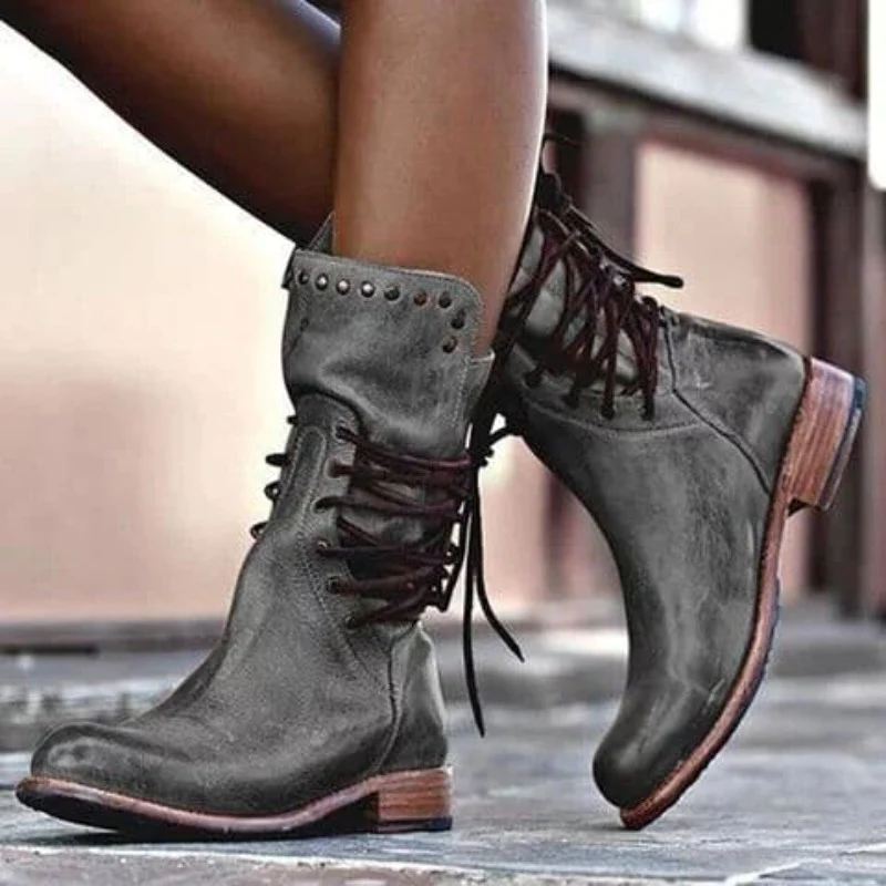 Maura | Lace-Up Leather Boots