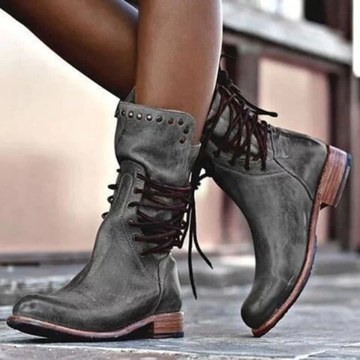 Maura | Lace-Up Leather Boots