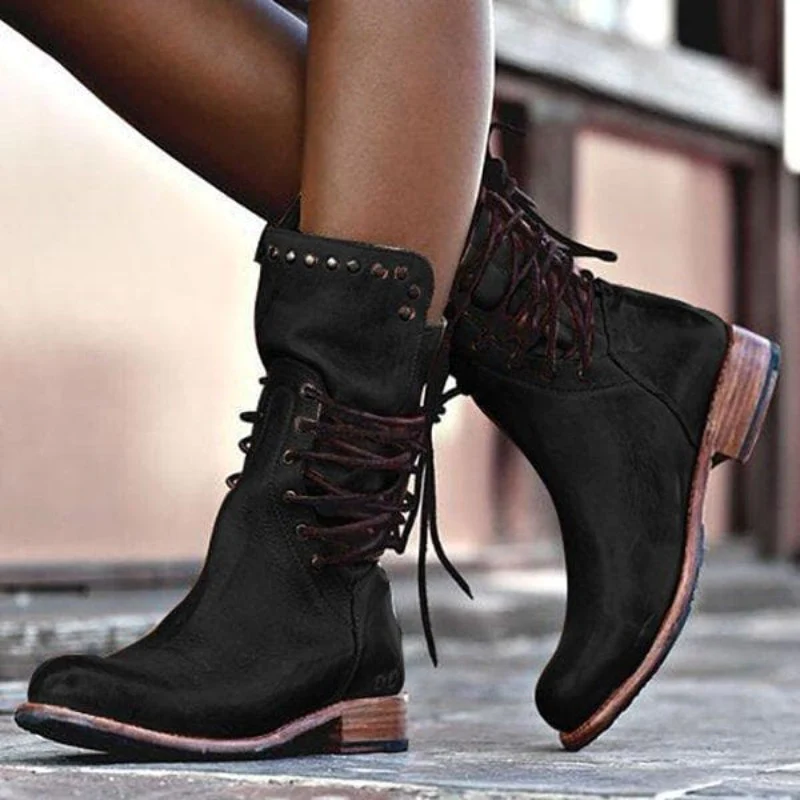 Maura | Lace-Up Leather Boots