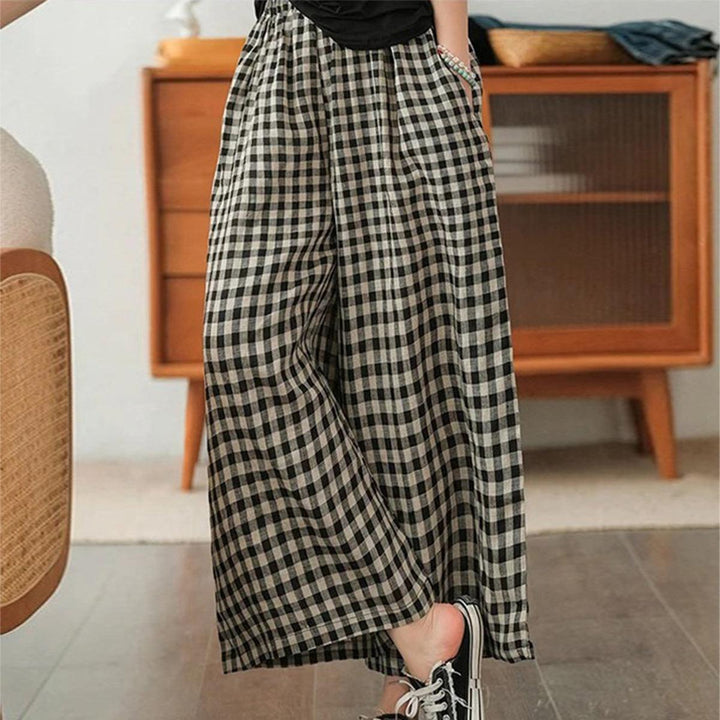 Stylish Check Side Pocket Pants