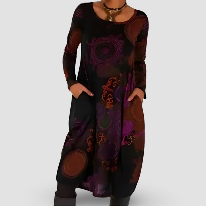 Fenja™ Winter Dress With Bohemian Elegance