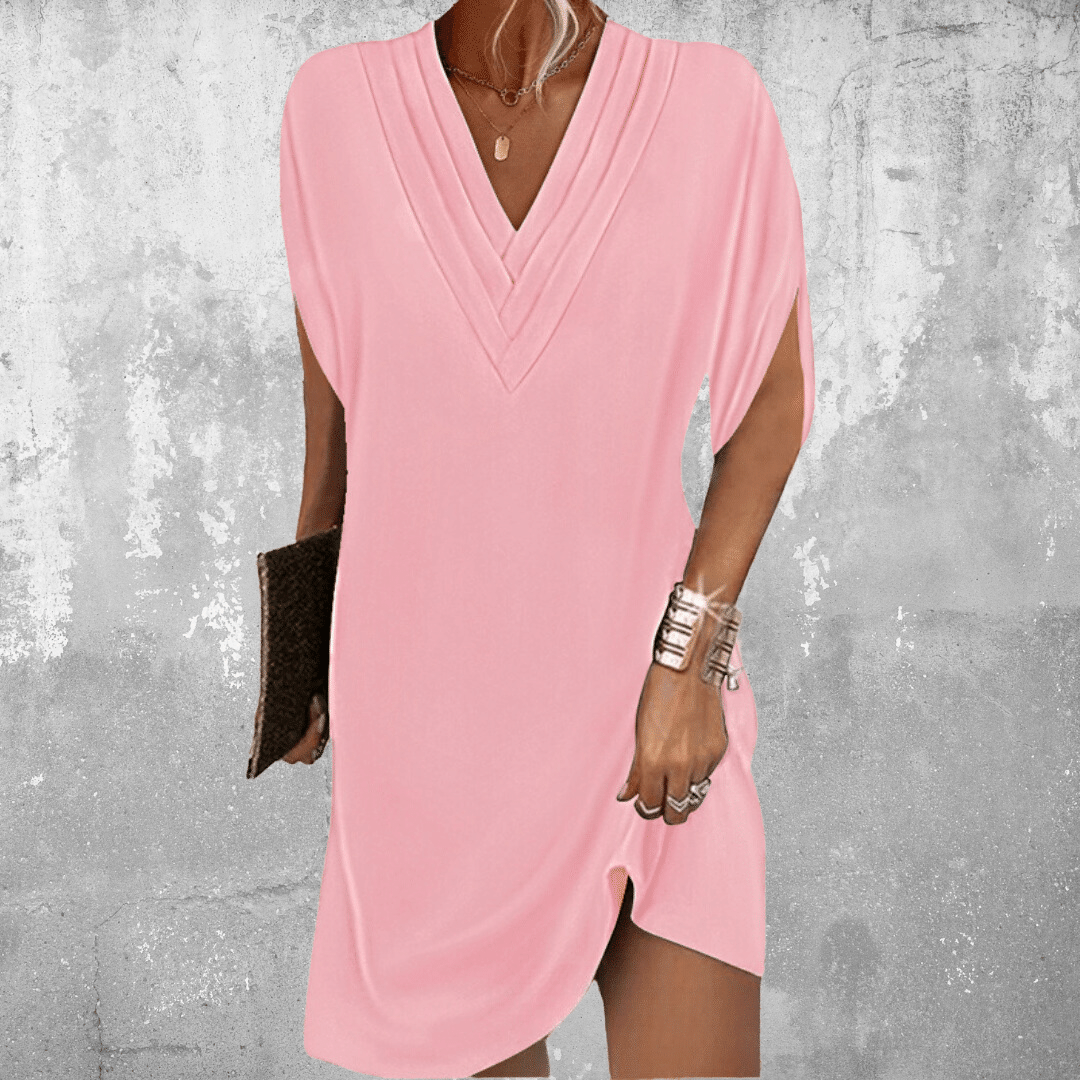 Amelia™ | Elegant V-Neck Loose Dress