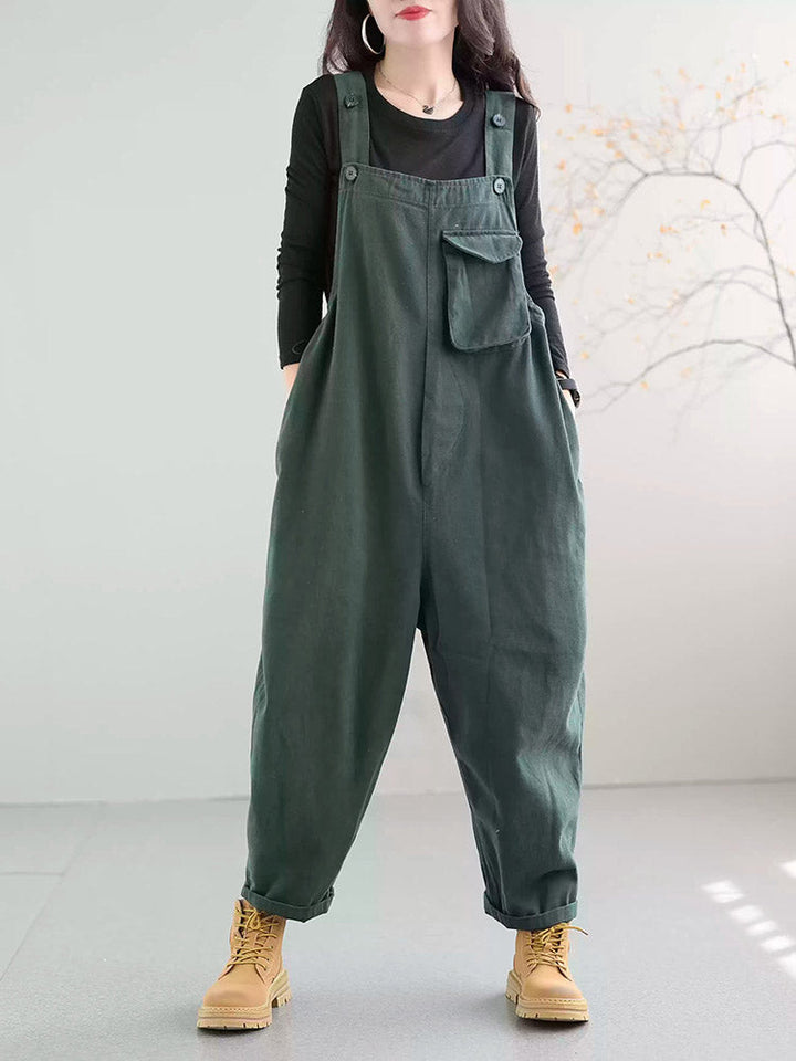 Women's Relaxed Fit Cotton Overalls