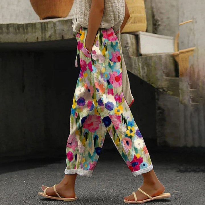 Attractive Print Side Pocket Pants