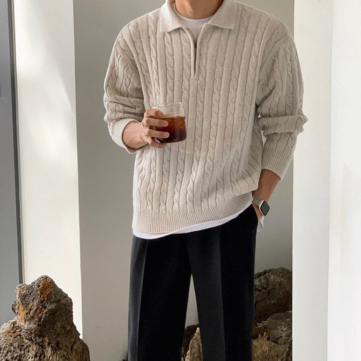 Atlas™ Cheongju Classic Cable Knit Sweater