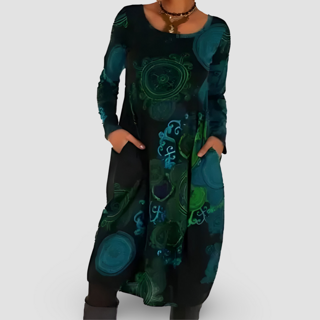 Fenja™ Winter Dress With Bohemian Elegance