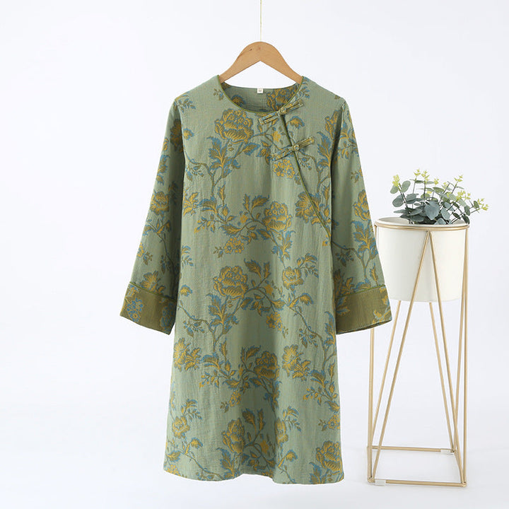 Atlas™ Round-Neck Cotton Floral Nightdress