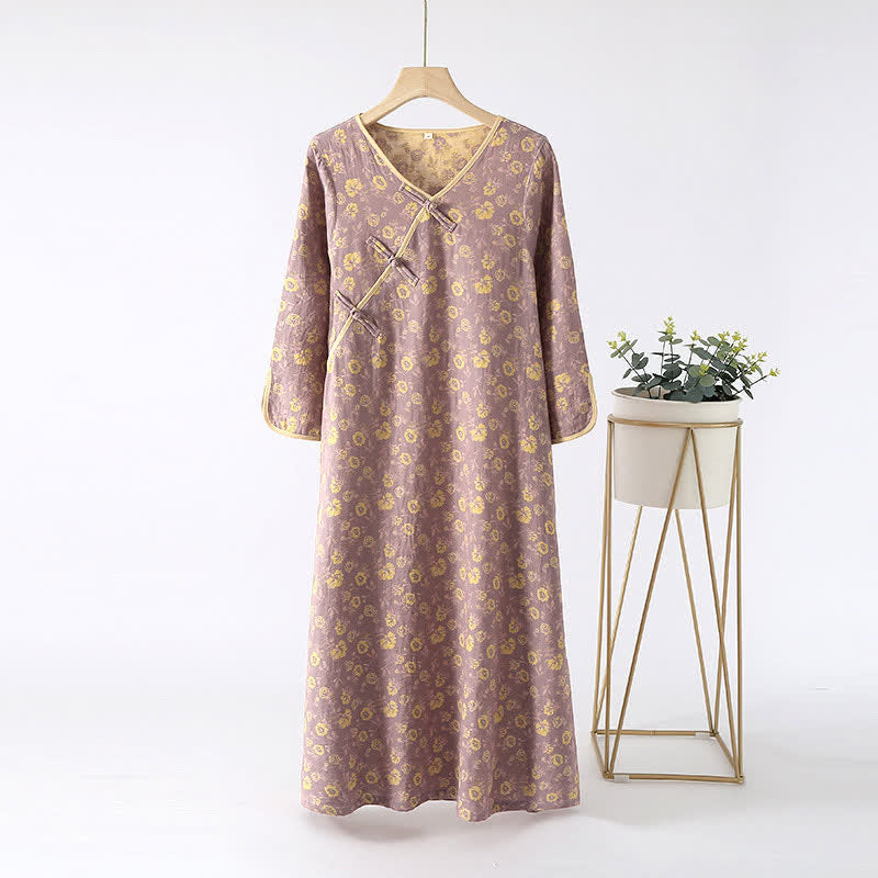 Atlas™ Jacquard Floral Cotton Nightdress