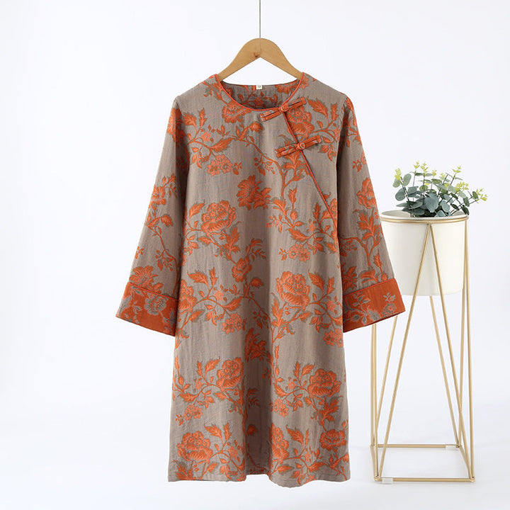 Atlas™ Round-Neck Cotton Floral Nightdress