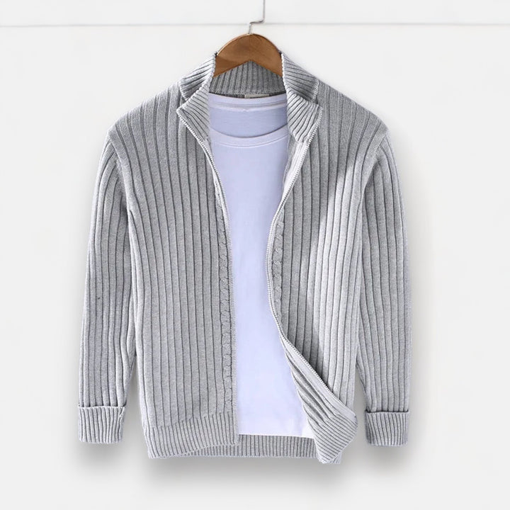 Atlas™ Ribbed Knit Zipper Cardigan