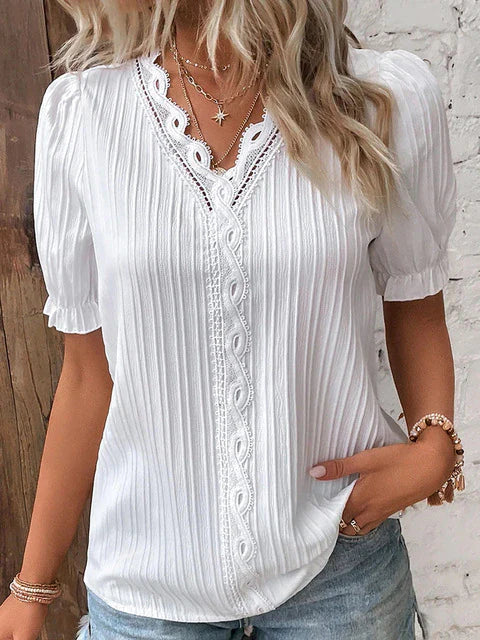 Linde™ - Lace Short Sleeve Blouse