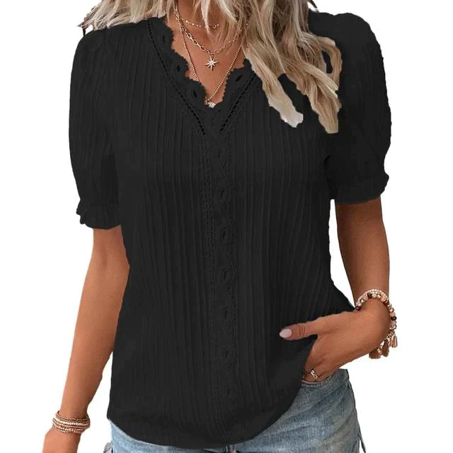 Linde™ - Lace Short Sleeve Blouse