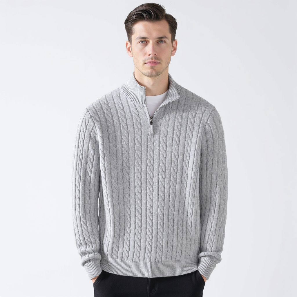 Atlas™ Taebaek Zipped Cable Sweater