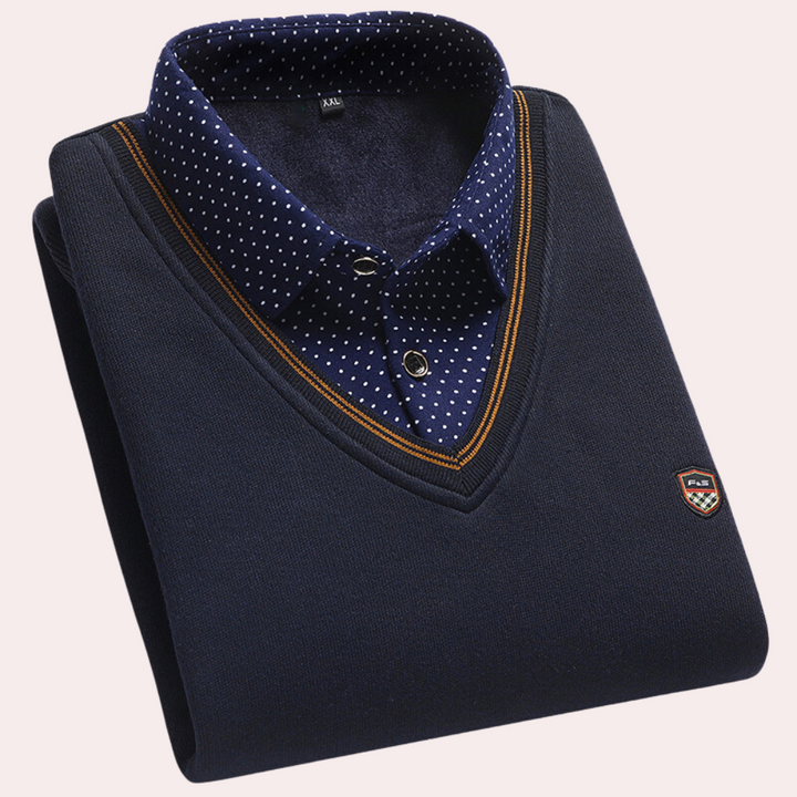 Atlas™ Norbert Sweater with Shirt Collar