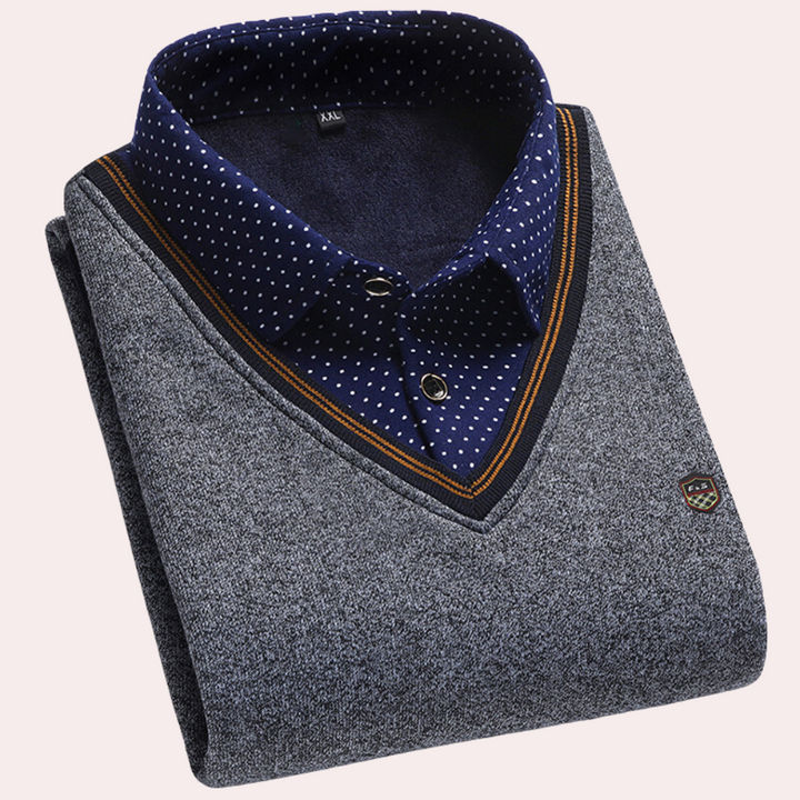 Atlas™ Norbert Sweater with Shirt Collar