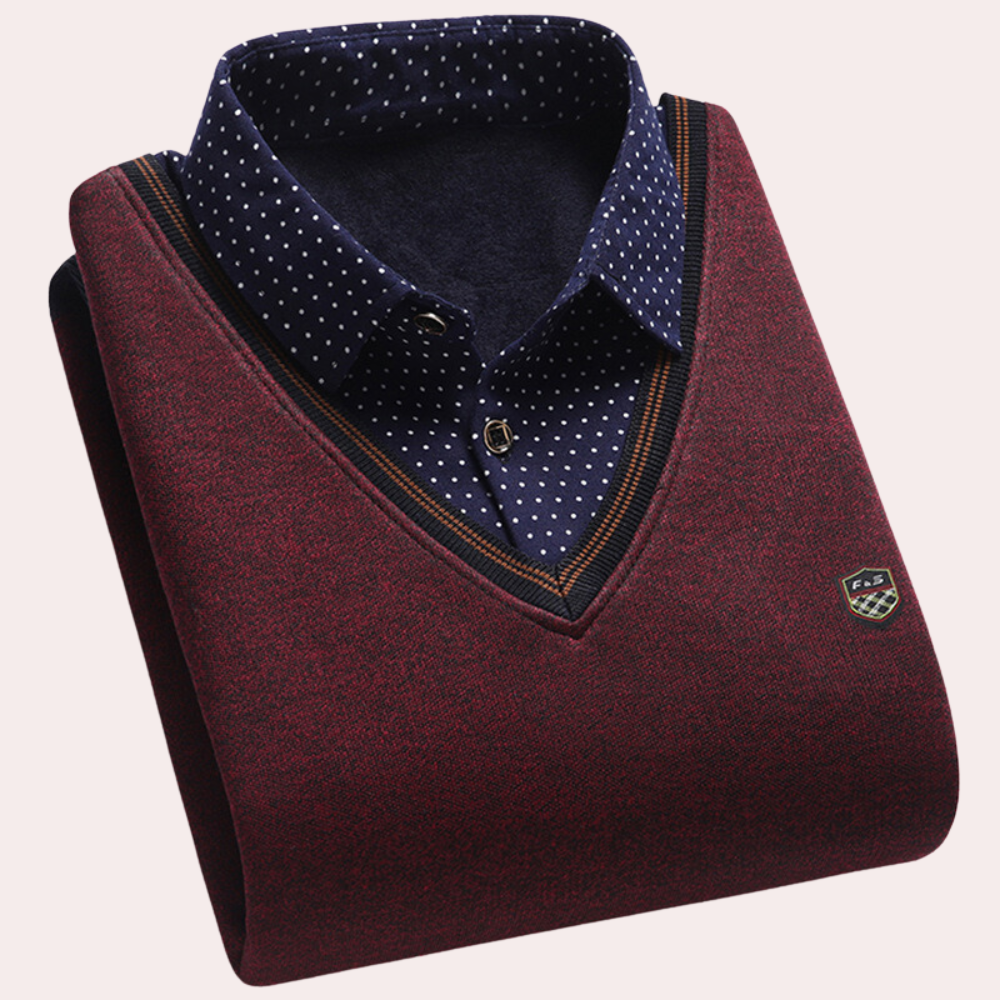 Atlas™ Norbert Sweater with Shirt Collar