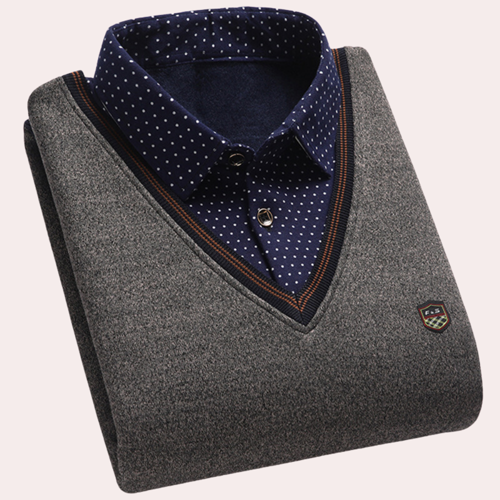 Atlas™ Norbert Sweater with Shirt Collar