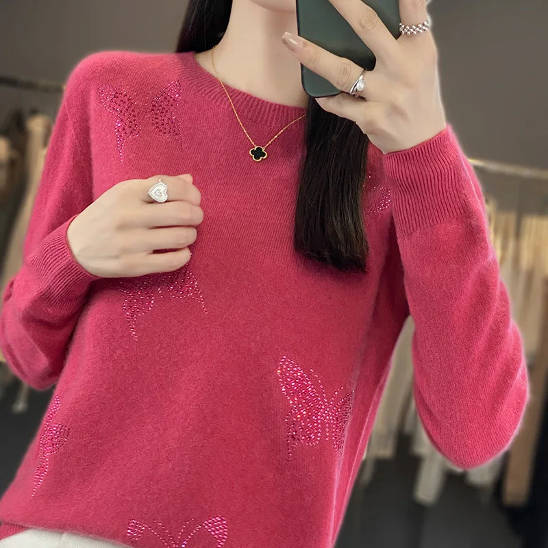 Adeline - Butterfly Knit Sweater