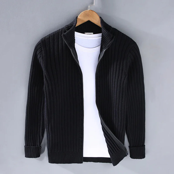 Atlas™ Ribbed Knit Zipper Cardigan