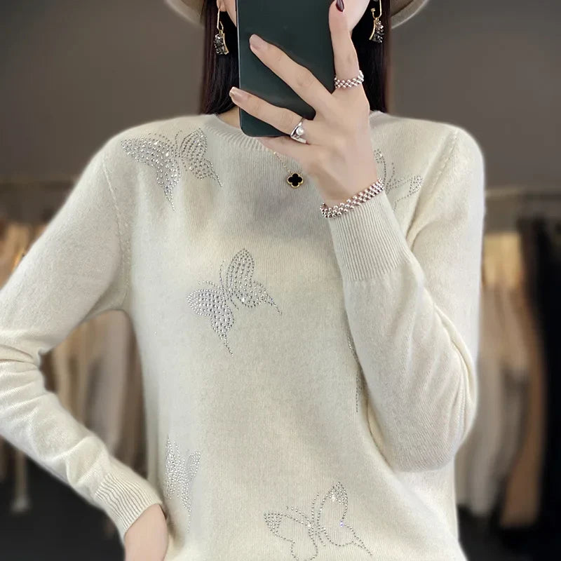 Adeline - Butterfly Knit Sweater