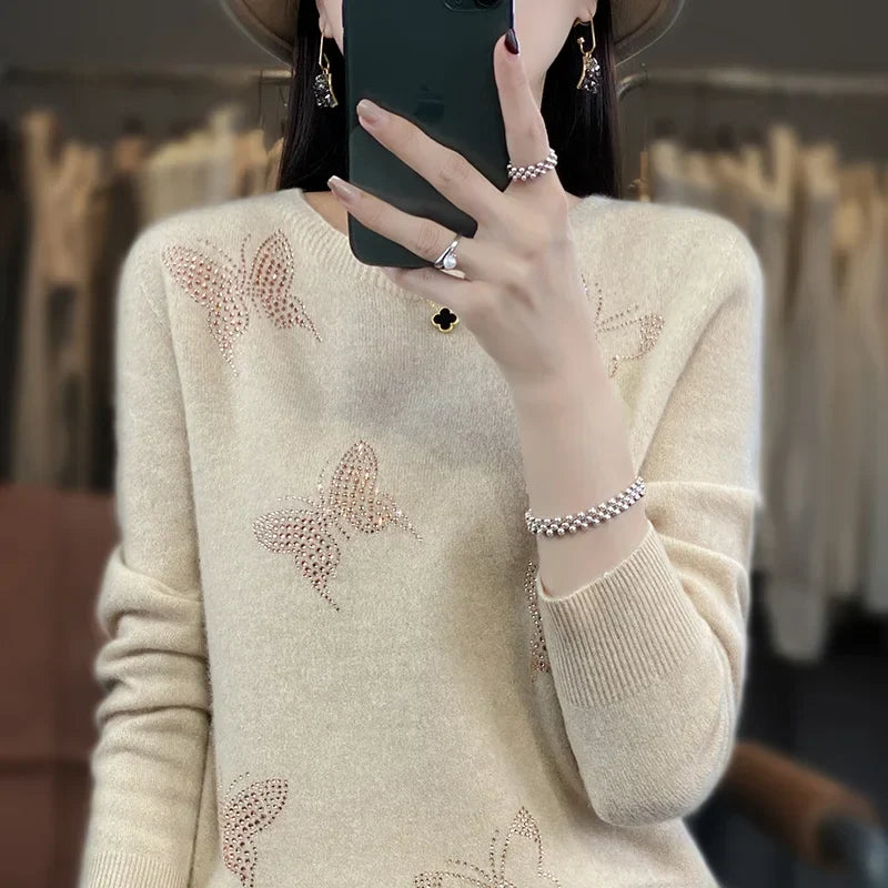 Adeline - Butterfly Knit Sweater