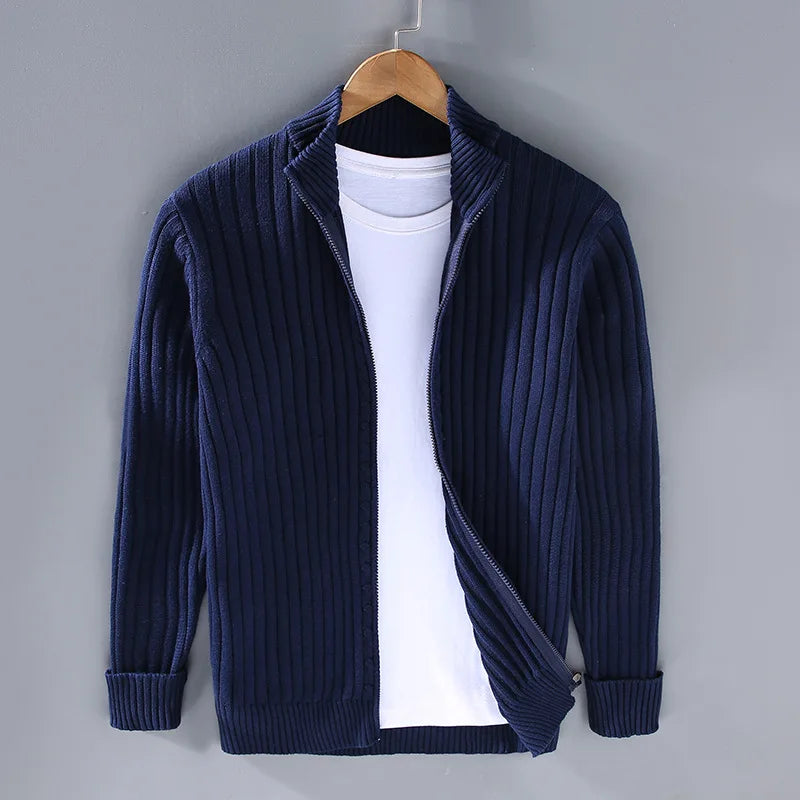 Atlas™ Ribbed Knit Zipper Cardigan