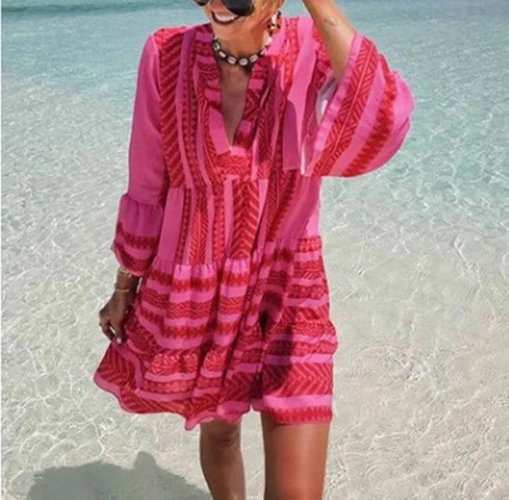 Anika™ | Boho Chic Striped Tunic Dress