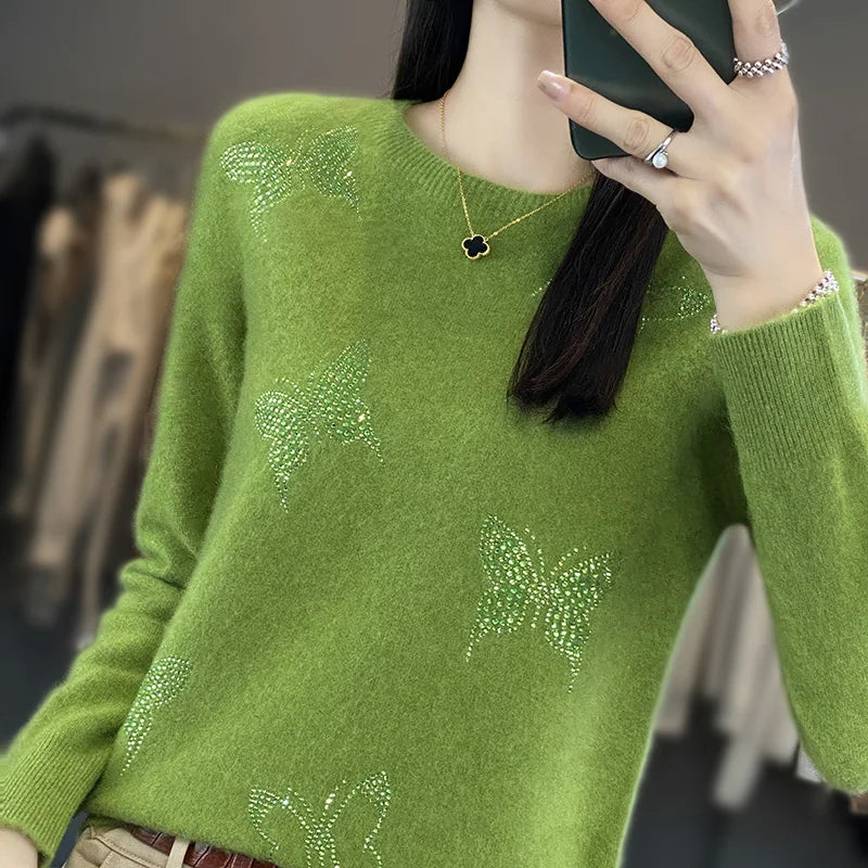 Adeline - Butterfly Knit Sweater