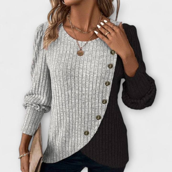 Calista™ Knitted Blouse with Button Details