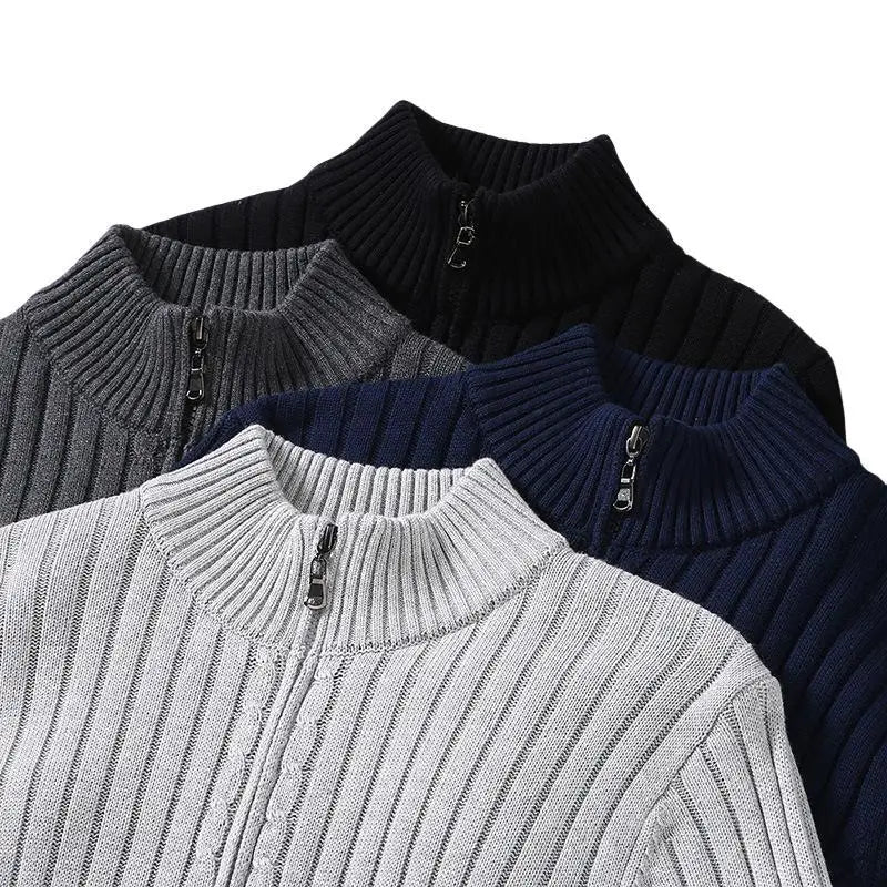 Atlas™ Ribbed Knit Zipper Cardigan