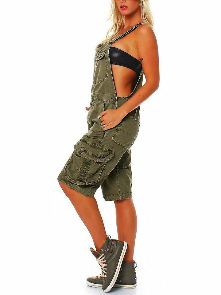 Women's Cargo Overall Shorts