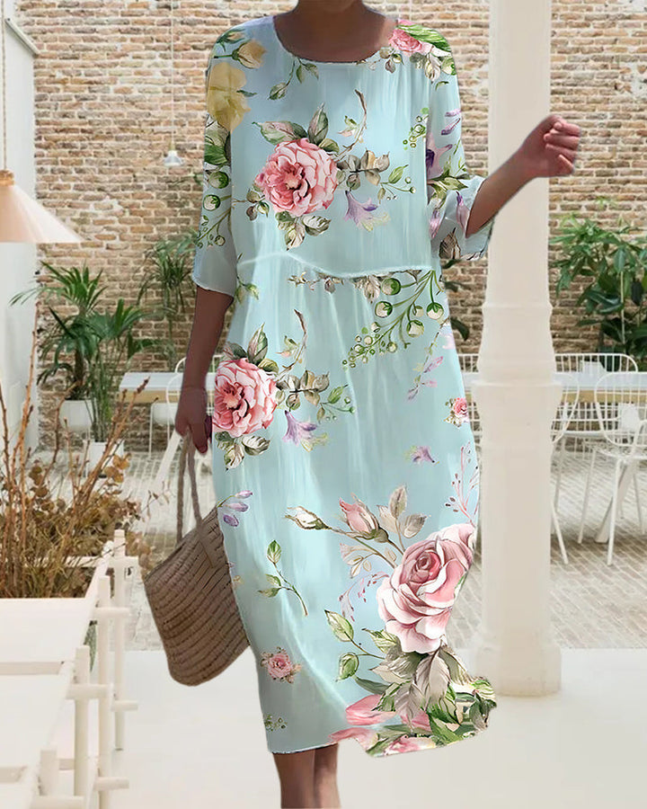 KAREN™ - Elegant Floral Dress