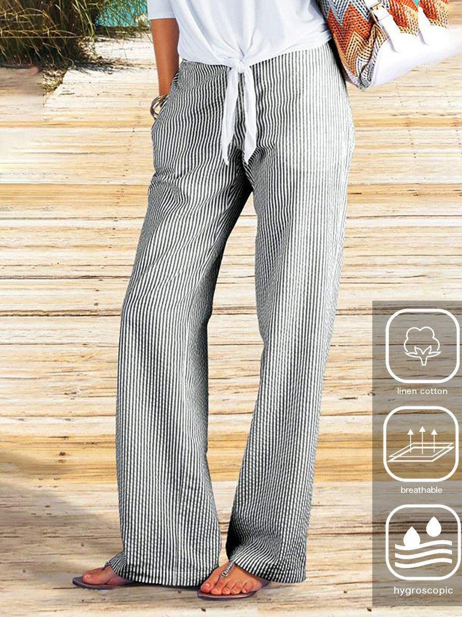 Popular Striped Side Pocket Pants