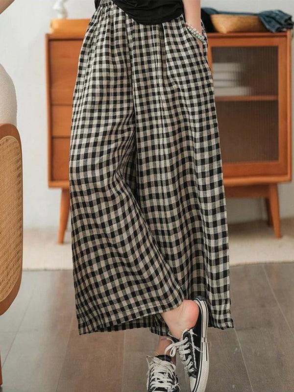 Stylish Check Side Pocket Pants