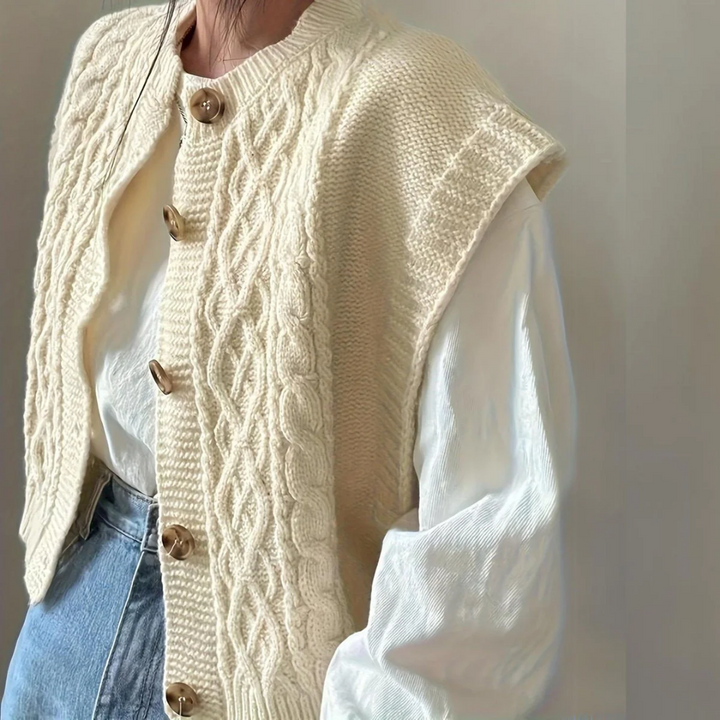 Stephy – Trendy Cable Knit Cardigan