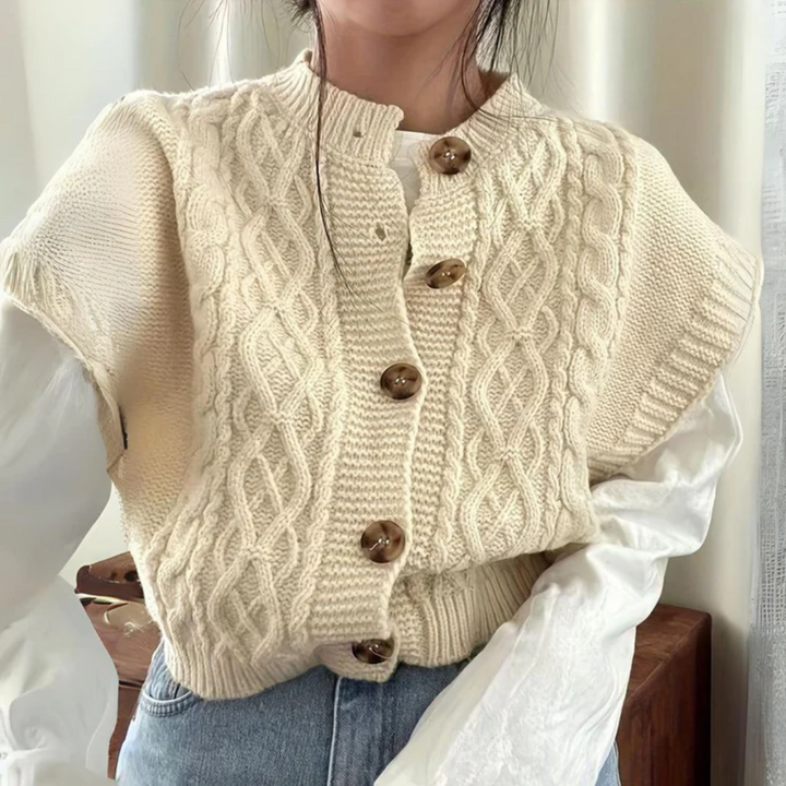 Stephy – Trendy Cable Knit Cardigan