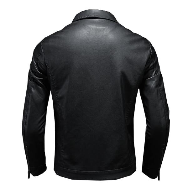 Atlas™ Men’s Lapel Leather Biker Jacket