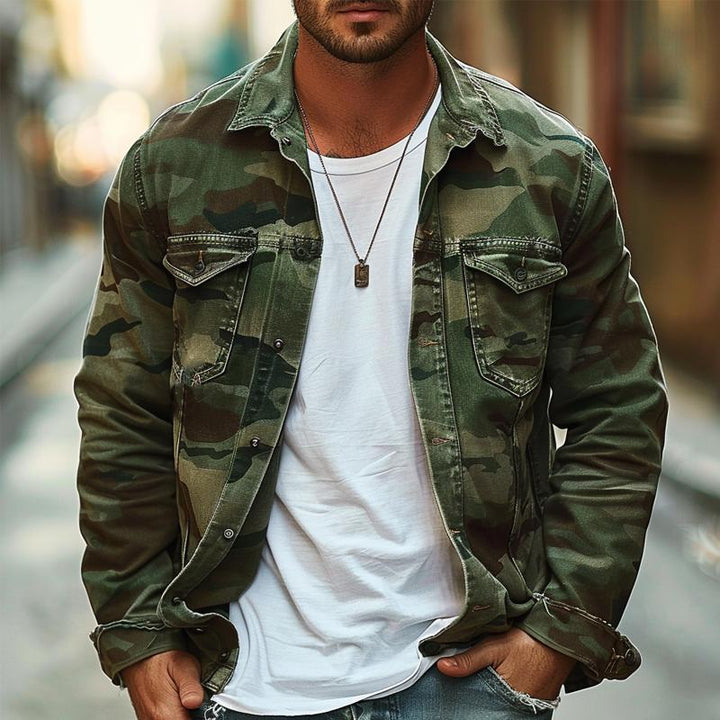 Atlas™ Men’s Camouflage Canvas Retro Lapel Jacket