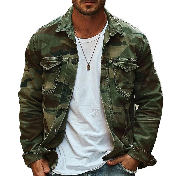 Atlas™ Men’s Camouflage Canvas Retro Lapel Jacket