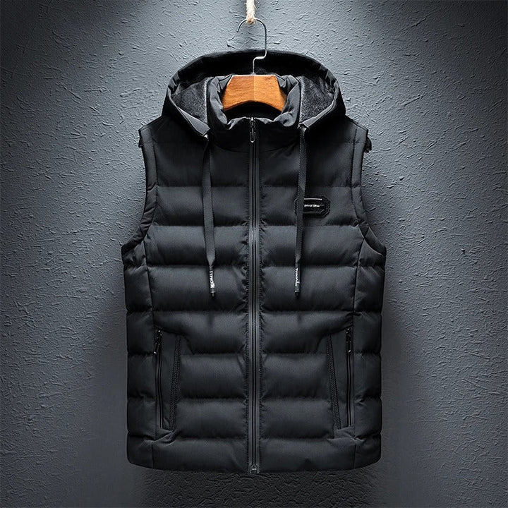 Atlas™ Men’s Hooded Vest | Sleek Warmth for Any Occasion