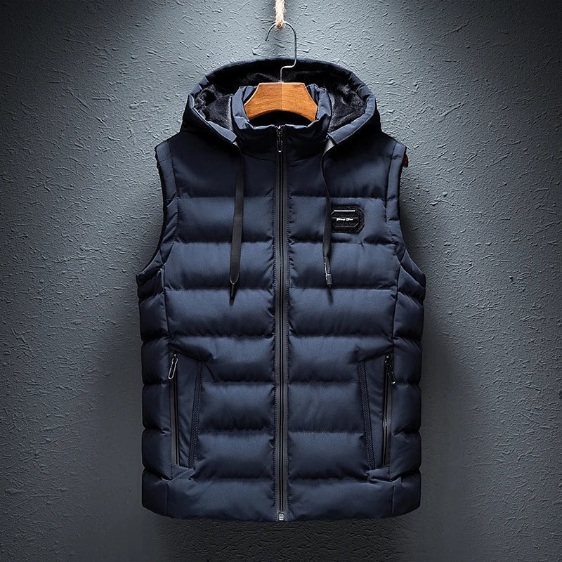 Atlas™ Men’s Hooded Vest | Sleek Warmth for Any Occasion