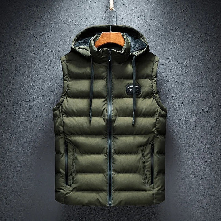 Atlas™ Men’s Hooded Vest | Sleek Warmth for Any Occasion